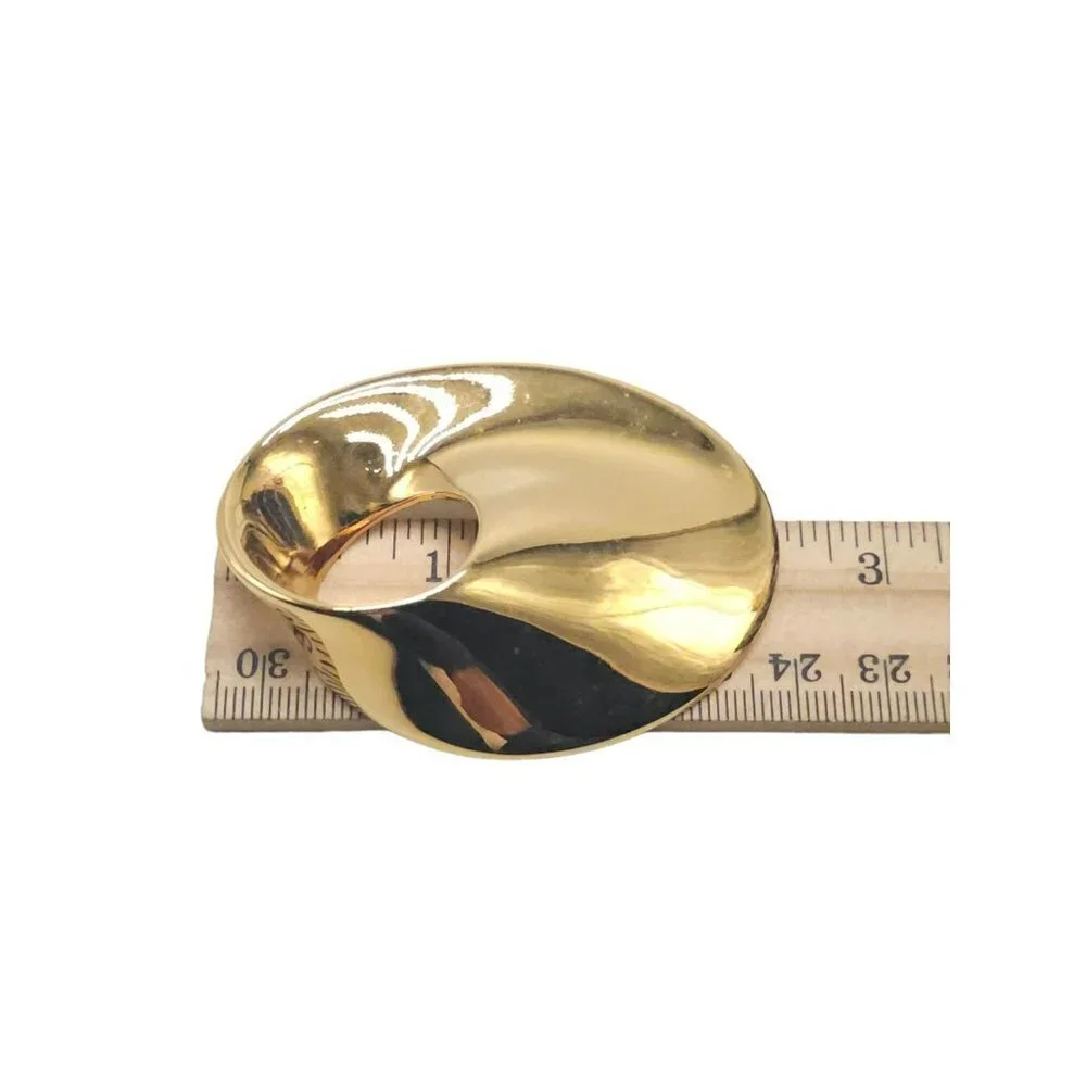 1980s Monet Modernist Brooch Oversized Large Fluid Womens Vintage Pin